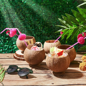 High Quality Eco-Friendly <b>Coconut</b> Coffee <b>Cup</b> Reusable PC Material Custom Engraved Laser Logo for Home Usage - Product Image 6
