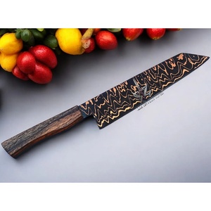 Couteau de chef artisanal en acier inoxydable de 13 pouces, fabriqué sur mesure par Ahmad Fabric, avec étui en cuir, manche élégant, personnalisable - Product Image 5