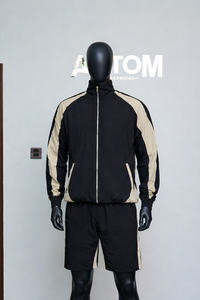 Conjunto de Chaqueta Cortavientos con Cierre y Pantalones Cortos para Hombre 2026, 100% Algodón, Hecho a Medida, Verano, Casual, Transpirable - Product Image 2