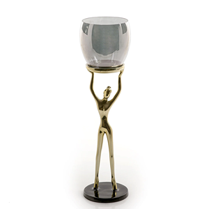 Customizable Modern Metal Candle Holder For Contemporary Living <b>Space</b> Adding Soft <b>Lighting</b> Effect And Decorative Touch - Product Image 1