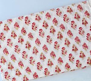 Tela de Algodón Estampada Floral Blanca de Primera Calidad, Textil Tradicional Indio para Confección de Vestidos, Ropa de Moda y Decoración del Hogar - Product Image 3