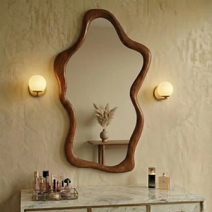 Classic Fusion Resin Wood Wall Mirror Decorative Handmade Frame Mirror for Modern and Traditional Home Decor - Product Image 5