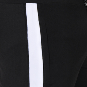 Pantalon de survêtement sport bleu quatre directions avec bande latérale, logo personnalisable, impression HD, délavage coloré, 100 % polyester, séchage rapide, tailles homme M/L/XL - Product Image 6