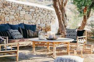 Eco Friendly <b>Bamboo</b> Sofa Set Outdoor Patio Furniture with Cushions Coffee <b>Table</b> Garden Set Wholesale Bulk Orders - Product Image 3
