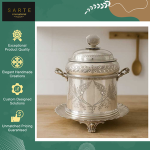 Jarra de Metal de Latón Ligero Hecha a Mano de Excelente Calidad para Regalo con Acabado de Plata Pura a un Precio Atractivo - Product Image 5