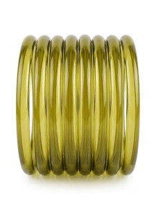 Bracelets en verre tendance effet gelée, finition brillante, 8 pièces, très demandés, bijoux fantaisie colorés pour femmes et filles, en vente - Product Image 2