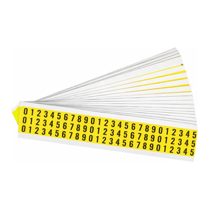 Kit de Números Reposicionables Brady de 0.375 Pulgadas en Negro sobre Amarillo, Adhesivos de Vinilo de PVC Duradero para Etiquetado Industrial - Product Image 3