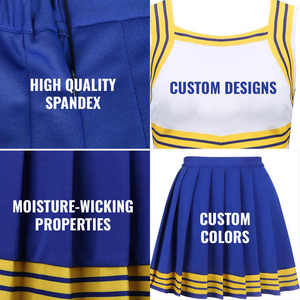 Ensemble de tenues de cheerleading pour filles avec logo personnalisé – Uniforme haute performance pour les équipes scolaires et les compétitions de cheerleading - Product Image 3