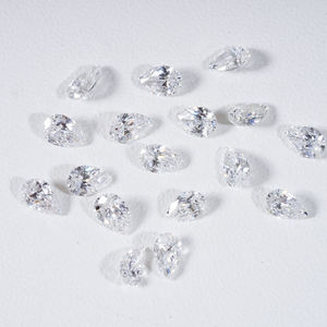 Diamant synthétique cultivé en laboratoire, taille poire fine, 6,00 x 4,00 mm, couleur D, taille fantaisie, certifié, en vrac |   pour la fabrication de bijoux |   Fabrication d'échantillons - Product Image 4