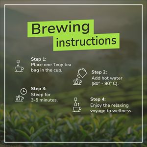 Té Negro Tvoy Darjeeling First Flush, 20 Bolsitas de Té (1.8g), Mezcla Fresca y Terrosa con Aroma Cautivador - Product Image 5