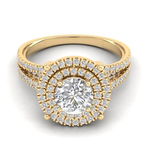 Bagues de fiançailles REYE en argent sterling 925 avec moissanite ronde de 2,08 carats pour femmes, cadeau de mariage original, bijoux - Product Image 1