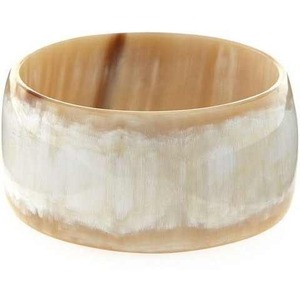 Bracelet en corne de buffle naturelle poli à la main, forme ronde, produit artisanal écologique par Madiha Art And Crafts - Product Image 1