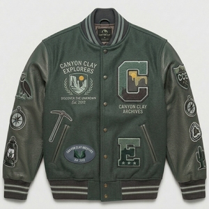 Chaqueta Varsity Extra Grande Personalizada para Hombre y Mujer, Impermeable, Resistente al Viento, 100% Algodón, Moda de Invierno, Casual - Product Image 2