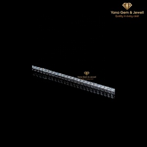 กำไลข้อมือเพชรทรงแอสเชอร์ CVD Lab Grown หรูหรา ของขวัญสำหรับผู้หญิง 10 กะรัต D-E-F สี VVS-VS ความใส 14k ทองคำแท้ - Product Image 4