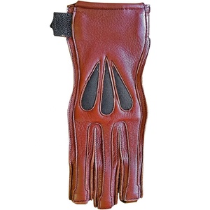 Guantes de tiro con arco KyzoFire de cuero genuino al por mayor, con cierre de gancho y bucle, unisex, protectores para caza con arco y protección para los dedos. - Product Image 4