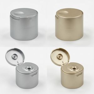 Soft Touch Finish Round PP Cap 5-120mm Diameter Silver Gold Matte <b>Flip</b> <b>Top</b> Lid for Cosmetic <b>Bottles</b> Vietnam Factory OEM ODM - Product Image 1