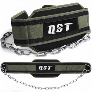 Comfortable Polyester & Nylon Gym Equipment Weighted <b>Chain</b> Waist Support <b>Weightlifting</b> Pull-up Dipping <b>Belt</b> - Product Image 1