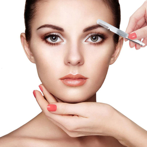 Wholesale Dual Function <b>Pointed</b> Tip Comb Tweezer for Eyebrow Shaping Precision Stainless Steel Handmade Luxury Hair <b>Removal</b> <b>Tool</b> - Product Image 3