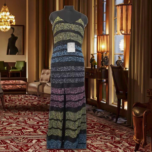 Elegante Vestido largo de noche con cuentas para damas de honor, perfecto para bodas y reuniones elegantes - Product Image 3