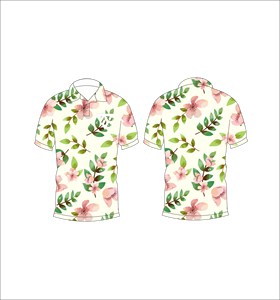 Polo con estampado de hojas florales blancas para hombre, camiseta informal de manga corta, moda de verano, polo de golf - Product Image 3