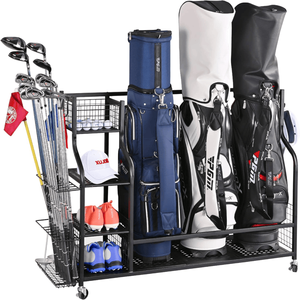Organizzatore Extra Large per 4 Sacche da Golf, Scaffale per Garage per Mazze e Accessori da Golf, Categoria Prodotto Premium - Product Image 1