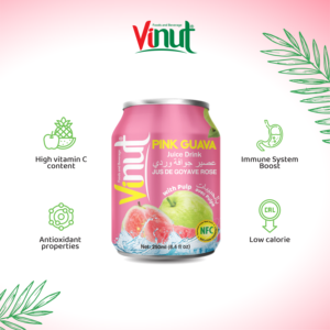 250ml Guava Juice Drink with Pulp OEM Private Label Canned Beverage by Vietnam Manufacturer Ready to <b>Ship</b> - Product Image 2