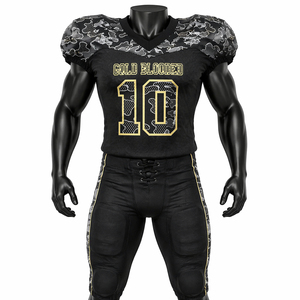 Tenue de football américain entièrement sublimée, logos personnalisés, évacuation de l'humidité, nom d'équipe personnalisé, uniforme de football américain durable - Product Image 1