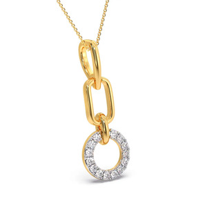 Collar con Colgante de Diamantes y Cadena de Eslabones - Product Image 3
