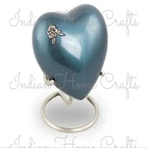 Urna Funeraria Moderna de Metal Plateado con Diseño Duradero, Capacidad de 200 Pulgadas Cúbicas para Mascotas Adultas - Artesanía India - Product Image 3