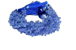 Perles facettées en Tanzanite naturelle AAA, 4-6 mm, brin de 8 pouces, taille du trou 0,40 mm, pour la fabrication de bracelets et de colliers - Product Image 2