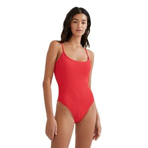 Traje de Baño Personalizado para Mujer, Diseño Ajustado, Liso, Material Acanalado, Ligero y Elástico, Venta al Por Mayor - Product Image 5