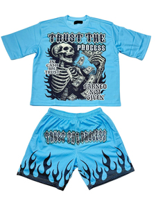 2026 New Arrival Streetwear Sublimated Print Men <b>Mesh</b> <b>Two</b> <b>Piece</b> Graphic Summer <b>Set</b> Custom Men's Outfit <b>Mesh</b> T Shirt and Shorts - Product Image 1