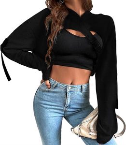 Sudadera con Capucha Blanca para Mujer, Estilo Informal, Manga Larga, Color Sólido, Forro Polar, Poliéster Transpirable, Ropa de Invierno, Resistente al Viento - Product Image 1