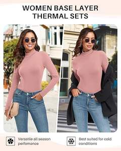 Ensemble de sous-vêtements thermiques d'hiver pour femme, respirant, pour le ski et les activités de plein air - Product Image 2