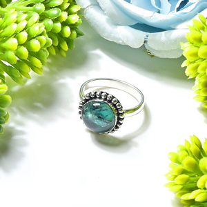Anvika Gems Jewels Natural Sea Green Kyanite 925 Sterling Silver Vintage Style Handmade <b>Adjustable</b> Women's Anniversary <b>Ring</b> - Product Image 3
