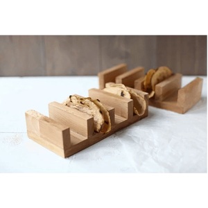 Soporte de Madera Resistente para Tacos, Exhibidor de Comida Mexicana, con 3 o 4 Ranuras, Personalizable con Logotipo, para Hoteles y Servicios de Catering - Product Image 4