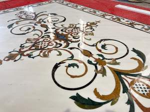 Baldosas Decorativas de Lujo para Piso, Diseño Mediterráneo, Hechas a Mano, con Incrustaciones de Latón y Mármol, Impermeables, para Sala de Estar, Hotel, Hospital - Product Image 3