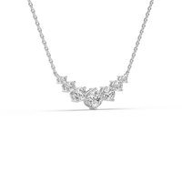 Colgante de Plata 925 con Diamante Cultivado en Laboratorio de 2 Ct, Corte Redondo, Estilo Único, Ligero y Minimalista