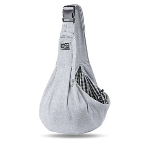 Bolsa de Transporte para Mascotas de Algodón Negro, Correa de Hombro Ajustable, Transpirable, Manos Libres, para Perros y Gatos Pequeños - Product Image 5