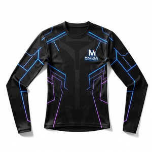 Wholesale Compression Shirt Sublimation Print Breathable Spandex Running Base Layer Athletic Tight Fit Sportswear Tee - Product Image 1