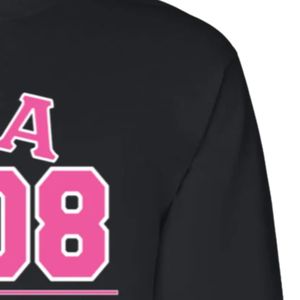 Sudadera Negra de Manga Larga 1908 con Cuello Redondo, Estampado Gráfico, Puños Acanalados, Ropa Deportiva Casual para Mujer, Top de Moda para el Día a Día - Product Image 6