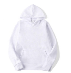 <b>Men's</b> 100% Cotton Unisex Embroidery Logo Hoodie Plain Blank <b>White</b> Hooded <b>Sweatshirts</b> for Winter Custom Private Label - Product Image 2