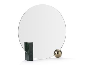 Miroir de beauté moderne, accessoire de table de luxe, miroir au design élégant, miroir de vanité de haute qualité, miroir décoratif avec base en marbre - Product Image 5