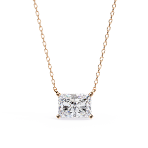 Collar de Diamantes con Corte Asscher en Oro Amarillo de 2 Quilates, Color D, Certificado, Joyería Clásica de Compromiso para Mujer - Product Image 6