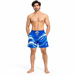 Vêtements polyvalents pour la piscine, shorts de bain pour hommes, conçus pour le confort et la liberté lors des vacances aquatiques et des activités nautiques à la plage - Product Image 1