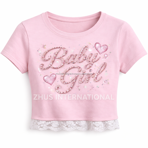 Camisetas Personalizadas para Mujer, con Pedrería, de Manga Corta, Tejidas, Ecológicas, Sexys y Lindas - Product Image 4