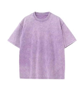T-shirt unisexe décontracté à manches courtes en coton 100 % avec logo OEM, coupe ample, style streetwear, idéal pour l'extérieur, faible MOQ, vierge, ajustement ample - Product Image 5