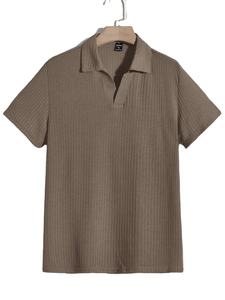 Camiseta Polo de Algodón Peinado de Alta Calidad, Manga Corta, Informal, para Hombre, Media Manga, Ropa Masculina, Color Sólido - Product Image 2
