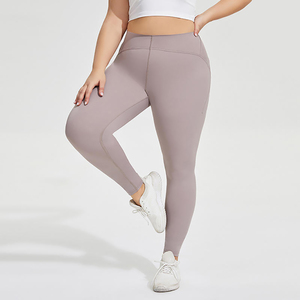 Leggings noirs taille haute longueur intégrale sans couture tricotés extensibles respirants sportifs pour femme avec effet ventre plat - Product Image 3