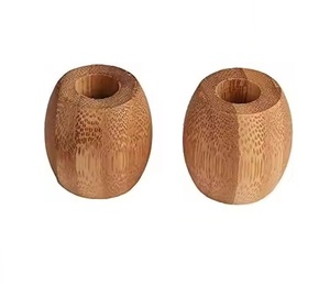 Set Of 2 Wooden Solid Quality Simple Design Wooden Tooth <b>Brush</b> Holder for Bathroom Set Hotel Home Usage Tooth Paste Holders - Product Image 1
